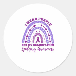 Adesivo Eu Visto o vovô roxo Sensibilização para a Epileps