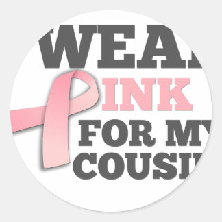 Adesivo EU VISTO PINK PELA MINHA Consciência do Cancer da