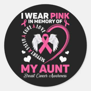 Adesivo Eu Visto Rosa Em Memória Da Minha Tia Cancer Da Ma
