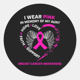 Adesivo Eu Visto Rosa Em Memória Da Minha Tia Cancer Da Ma