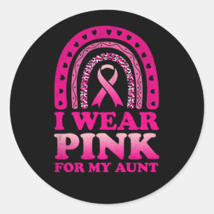 Adesivo Eu Visto Rosa Para Minha Tia Sensibilização Para O