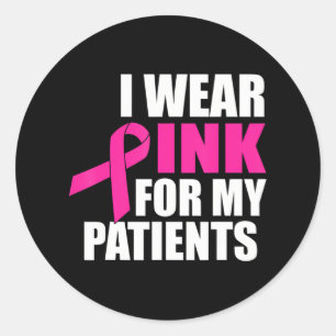 Adesivo Eu Visto Rosa Para O Cancer Da Mama Dos Meus Pacie