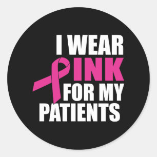 Adesivo Eu Visto Rosa Para O Cancer Da Mama Dos Meus Pacie