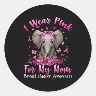 Adesivo Eu Visto Rosa Para O Cancer Da Mamãe Elefante