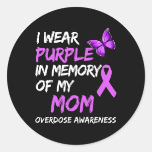 Adesivo Eu Visto Roxo Em Memória Da Minha Mãe Sobredosagem