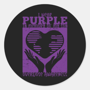 Adesivo Eu Visto Roxo Em Memória Do Meu Filho - Com Conhec