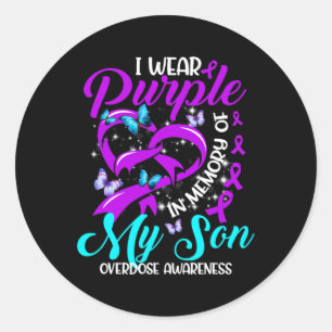 Adesivo Eu Visto Roxo Em Memória Do Meu Filho Sobredosagem
