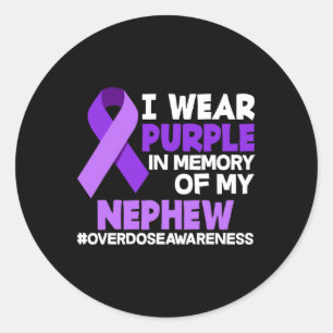 Adesivo Eu Visto Roxo Em Memória Do Meu Sobredosagem No So