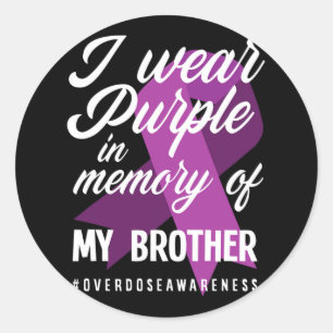 Adesivo Eu Visto Roxo Na Memória Para Minha Sobredosagem I