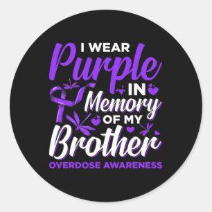 Adesivo Eu Visto Roxo Na Memória Para Minha Sobredosagem I