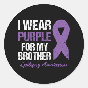 Adesivo Eu Visto Roxo Para A Consciência Da Epilepsia Irmã