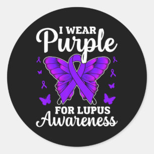 Adesivo Eu Visto Roxo Para A Consciência Do Lupus Mês Borb