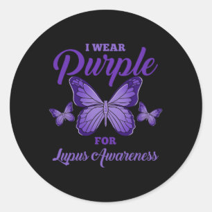 Adesivo Eu Visto Roxo Para A Consciencialização Do Lupus C