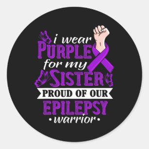 Adesivo Eu Visto Roxo Para A Minha Irmã Epilepsy Warrior A