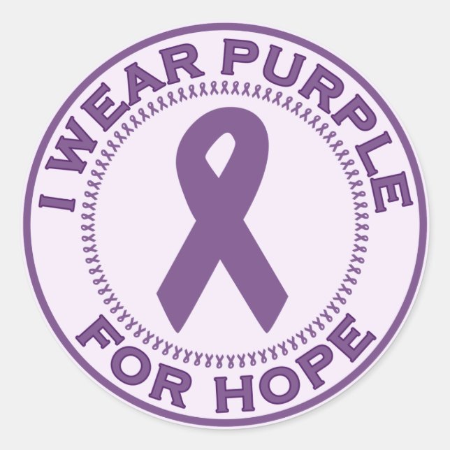 Adesivo Eu Visto Roxo Para Esperança (Frente)