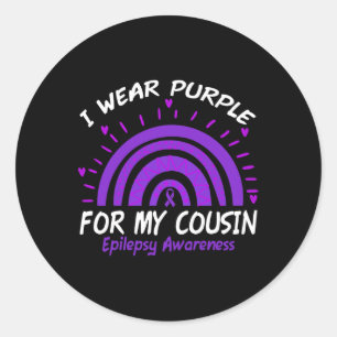 Adesivo Eu Visto Roxo Para Meu Primo Rainbow Epilepsy Awar