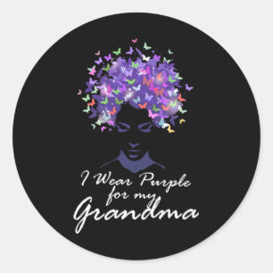 Adesivo Eu Visto Roxo Para Minha Avó Apoiar Heimerheimer