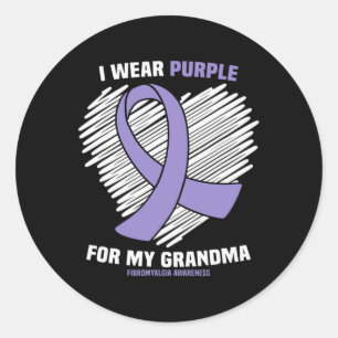 Adesivo Eu Visto Roxo Para Minha Avó Fibromialgia Awarenes