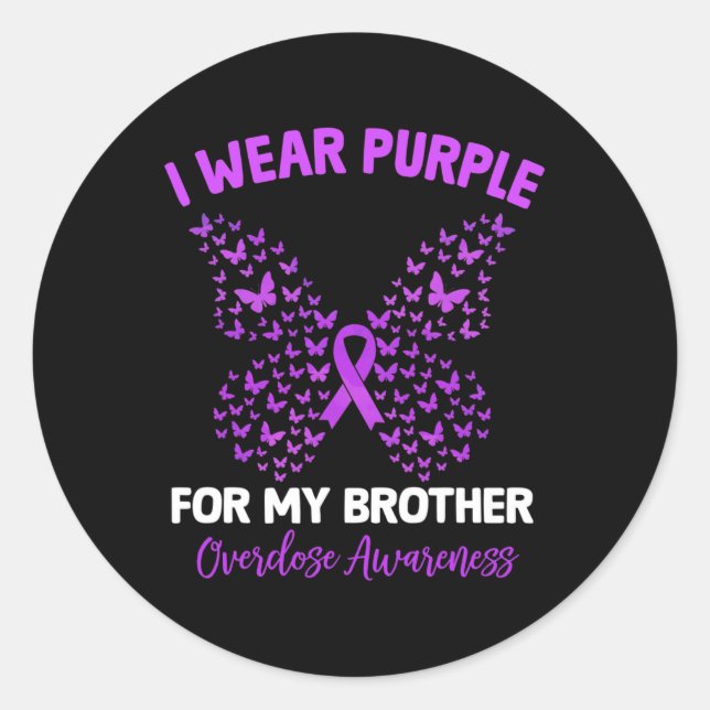 Adesivo Eu Visto Roxo Para Minha Consciência Irmão Sobre S (Frente)