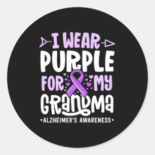 Adesivo Eu Visto Roxo Para Minha Família Avó Alzheimers