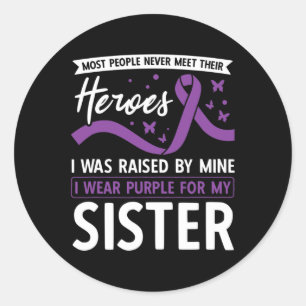 Adesivo Eu Visto Roxo Para Minha Irmã Heroes Pancreáticos