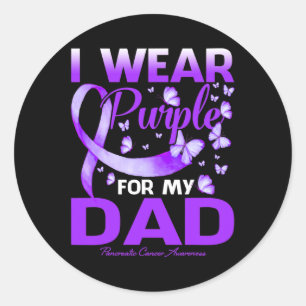 Adesivo Eu Visto Roxo Para O Meu Câncer de pâncreas Pai Aw