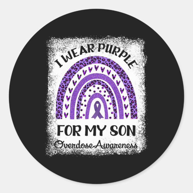 Adesivo Eu Visto Roxo Para O Meu Filho, Retrato De Sensibi (Frente)