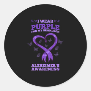 Adesivo Eu Visto Roxo Para O Meu Neto Alzheimer Consciênci