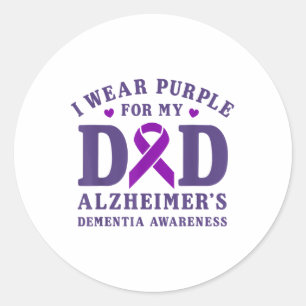 Adesivo Eu Visto Roxo Para O Meu Pai Heimers, Dementia Awa