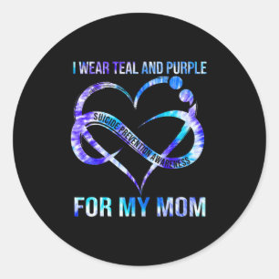 Adesivo Eu Visto Roxo Teal Para A Prevenção Do Suicídio Da
