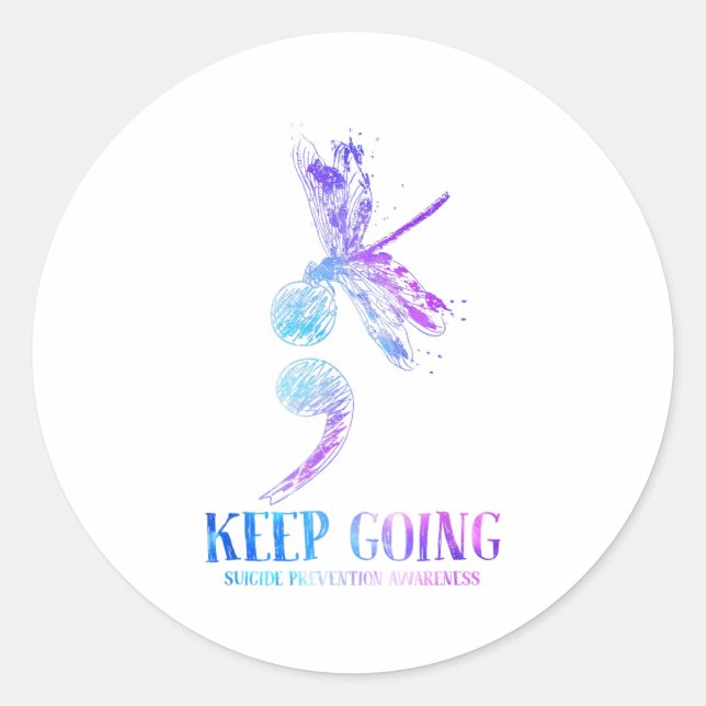 Adesivo Eu Visto Teal &amp; Prevenir Suicídio Púrpura Awar (Frente)