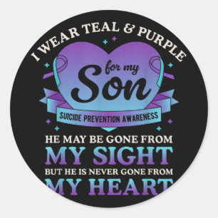 Adesivo Eu Visto Teal & Roxo Para O Meu Filho, Evitar