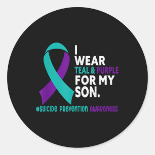 Adesivo Eu Visto Teal & Roxo Para O Meu Filho, Evitar