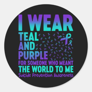 Adesivo Eu Visto Teal E Roxo Para Alguém Que Quer Dizer O 