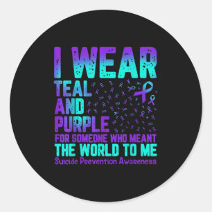 Adesivo Eu Visto Teal E Roxo Para Alguém Que Quer Dizer O