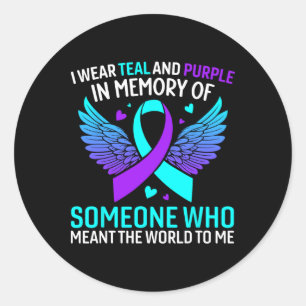 Adesivo Eu Visto Teal E Roxo Para Alguém Que Quer Dizer O