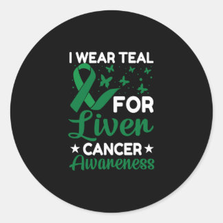 Adesivo Eu Visto Teal para a consciência do Câncer de figa