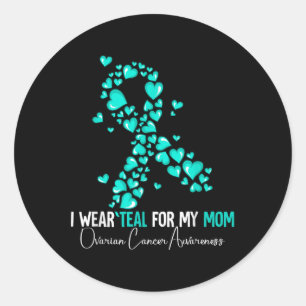 Adesivo Eu Visto Teal Para Minha Mãe Conhecer Câncer de ov