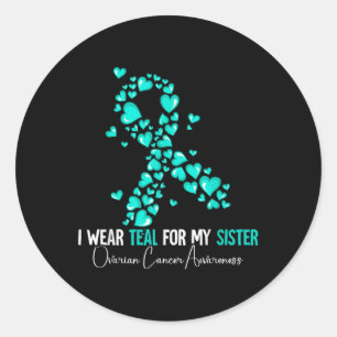 Adesivo Eu Visto Teal Pela Consciência Do Câncer de ovário