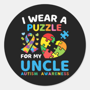 Adesivo Eu Visto Um Quebra-cabeça Para Meu Tio Autismo Sab
