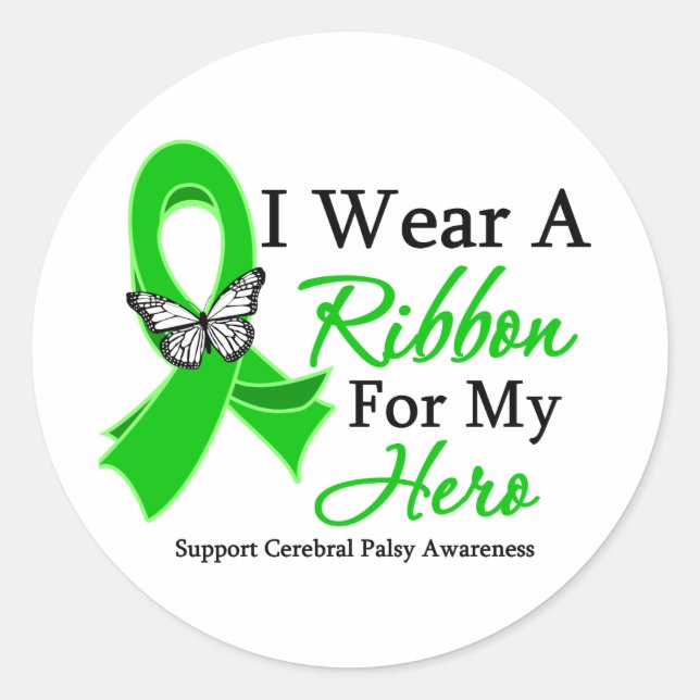 Adesivo Eu Visto Uma Fita Para A Minha Paralisia Cerebral  (Frente)