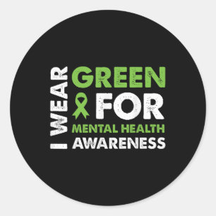 Adesivo Eu Visto Verde Para A Sensibilização Mental Para A