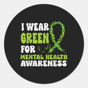 Adesivo Eu Visto Verde Para Homens De Consciência Mental M