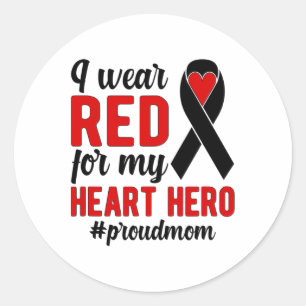 Adesivo Eu Visto Vermelho Orgulhoso Guerreiro Chd Mãe Cons