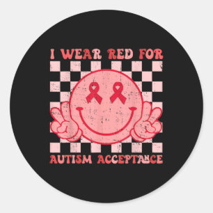 Adesivo Eu Visto Vermelho Para, Em Vez Disso, Aceitar Auti