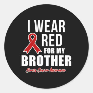 Adesivo Eu Visto Vermelho Para Meu Irmão Cancer Sanguíneo