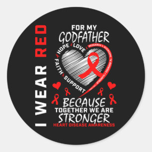 Adesivo Eu Visto Vermelho Para O Meu Padrinho Doenças Card