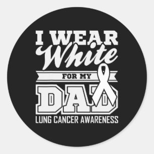 Adesivo Eu Visto White World Cancer Day Gift White Ribbon 