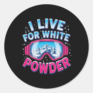 Adesivo Eu Vivo Para Snowboard De Neve Branca Fina Legal