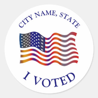 Adesivo Eu Votei A Bandeira Americana Red White Blue Elect